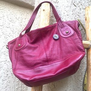 *The Sak* Red Leather Tote Bag